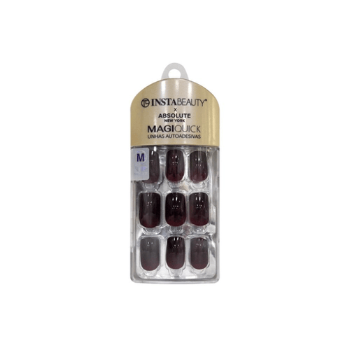 Imagem do produto Instabeauty X Absolute Ny Unhas Autoadesivasreddish Black M