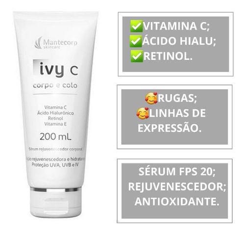 Imagem do produto Ivy C Corpo E Colo 200Ml Mantecorp Rejuvenescedor Corporal Fps 20