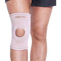 Imagem do produto Joelheira Ortopédica Protetora Com Orifício E Reforço Gg Bege Kestal
