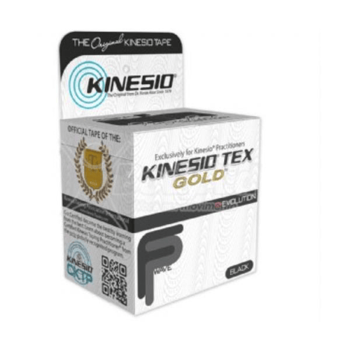 Kinesio Tex Gold Preta Bandagem Elastica Terapeutica 5 Cm X 5 Metros