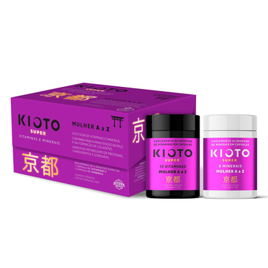 Imagem do produto Kiotos Super Mulher A A Z Vitaminas E Minerais Com 60 Cápsulas