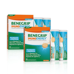 Imagem do produto Kit 02 Benegrip Imuno Energy 20 Comprimidos Efervescentes