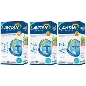 Imagem do produto Kit 03 Lavitan Az Homem Suplemento Cimed 180 Comprimidos