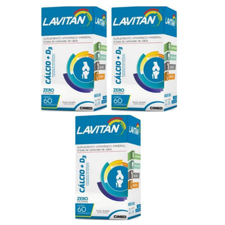 Imagem do produto Kit 03 Lavitan Cálcio 600Mg + D3 200Ui 180 Comprimidos Cimed