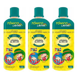 Imagem do produto Kit 03 Tônico Lavitan Infantil Trandicional Cimed 1200Ml