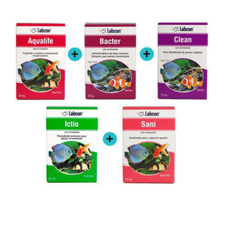 Imagem do produto Kit 1 Ictio 15Ml + 1 Aqualife 15Ml + 1 Bacter C/ 10 Cápsulas + 1 Clean 15Ml + 1 Sani 15Ml