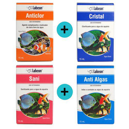 Kit 1 Labcon Anticlor 15Ml + 1 Labcon Cristal 15Ml + 1 Labcon Sani + 1 Labcon Antialgas 15Ml Alcon