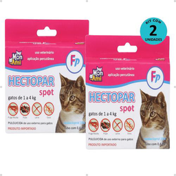 Kit 2 Antipulgas Hectopar Mon Ami 0,4Ml Gatos De 1 A 4Kg