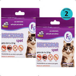 Imagem do produto Kit 2 Antipulgas Hectopar Mon Ami 1Ml Gatos De 4 A 10Kg