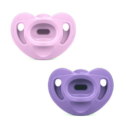 Imagem do produto Kit 2 Chupetas Sensitive Soft 100% Silicone 0M+ Bege Nuk