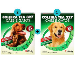 Kit 2 Coleira Cão Contra Pulga/Carrapato M+1Coleira G König