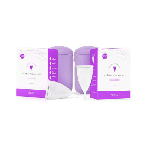 Imagem do produto Kit 2 Coletores Menstruais Inciclo + 2 Cápsulas Esterilizadoras 1 Coletor A + 1 Coletor B Lavanda