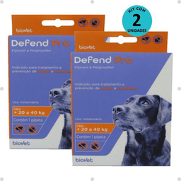 Kit 2 Defend Pro Cães 21 A 40Kg Biovet