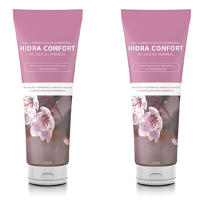 Imagem do produto Kit 2 Gel Hidra Confort A Sos Lubrificante Hidratante Ácido Hialurônico 220Ml