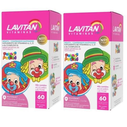 Imagem do produto Kit 2 Lavitan Sabor Tutti Frutti C/60 Comprimidos