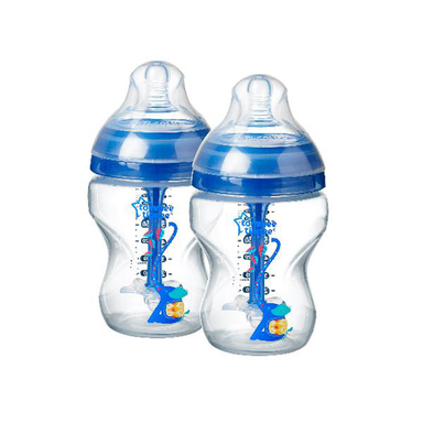 Kit 2 Mamadeiras Tomme Tippee Advanced Anti Colic 260Ml Azul 522819 Tommee Tippee