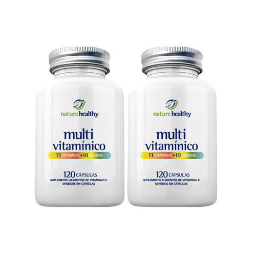 Imagem do produto Kit 2 Multivitamínico C/ 13 Vit + 10 Min 120 Cáps Nature Healthy