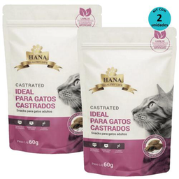 Kit 2 Snacks Hana Healthy Life Castrated P/ Gatos Adultos 60G