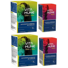 Imagem do produto Kit 2 Vita Mune Az Mulher 60 + 2 Vita Mune Cabelo Unha 30 Cápsulas