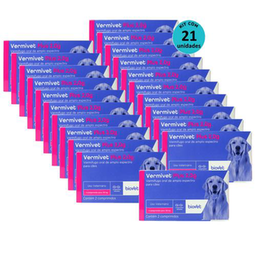 Imagem do produto Kit 21 Vermífugo Vermivet Plus Biovet 2G C/ 2 Comprimidos