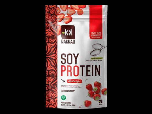Imagem do produto Kit 2X: Soy Protein Morango Vegana Rakkau 600G