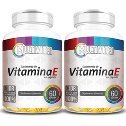 Imagem do produto Kit 2X Vitamina E 100% Idr 60 Cápsulas Multivita