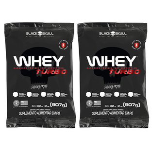 Imagem do produto Kit 2X Whey Turbo 907G Black Skull
