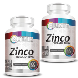 Imagem do produto Kit 2X Zinco Quelato 60 Cápsulas Multivita