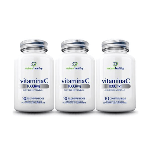 Kit 3 Vitamina C 1.000 Mg Com 30 Comprimidos Nature Healthy