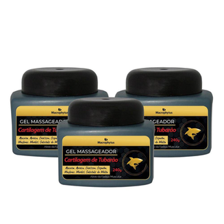 Imagem do produto Kit 3X Gel Massageador Cartilagem De Tubarão 240G Macrophytus