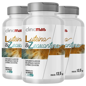 Imagem do produto Kit 3X Luteína 20Mg + Zeaxantina 3Mg 30 Cápsulas Clinicmais
