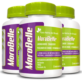 Imagem do produto Kit 3X Morobelle Laranja Moro, Cranberry, Cromo E Vitaminas 60 Cápsulas Flora Nativa
