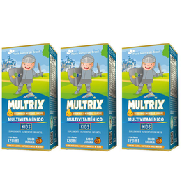 Imagem do produto Kit 3X Multrix Xarope Infantil Com Vitaminas De A A Z 120Ml Flora Nativa Sabor:laranja