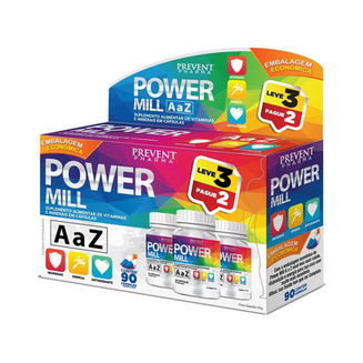 Imagem do produto Kit 3X Power Mill Vit. Az 30 Cáps Leve 3 Pague 2 Prevent Pharma