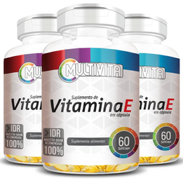 Imagem do produto Kit 3X Vitamina E 100% Idr 60 Cápsulas Multivita