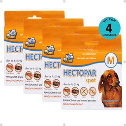 Imagem do produto Kit 4 Antipulgas Hectopar Mon Ami M 1Ml Cães De 4 A 10Kg