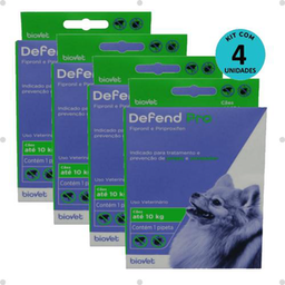 Kit 4 Defend Pro Cães Até 10Kg Biovet
