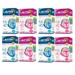 Imagem do produto Kit 4 Lavitan Az Mulher 60 Comprimidos + 4 Lavitan Az 60 Comprimidos