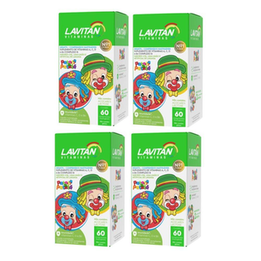 Imagem do produto Kit 4 Lavitan Kids Mix De Sabores 240Comprimidos Mastigáveis Allstate