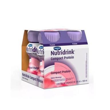 Kit 4 Nutridrink Compact Protein Morango 125Ml