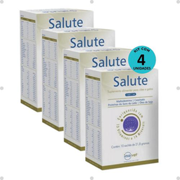 Kit 4 Salute Suplemento Alimentar Para Cães E Gatos C/ 10 Sachês 21,8G Cada Inovet