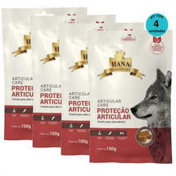 Kit 4 Snacks Hana Healthy Life Articular Care Proteção Articular P/ Cães Adultos 100G