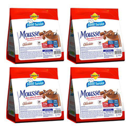 Imagem do produto Kit 4X Mousse Lowçucar Zero Açucares Sabor Chocolate 210G
