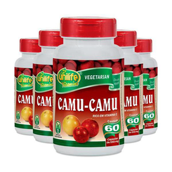 Kit 5 Camu Camu 500Mg Vitamina C Unilife 60 Cápsulas