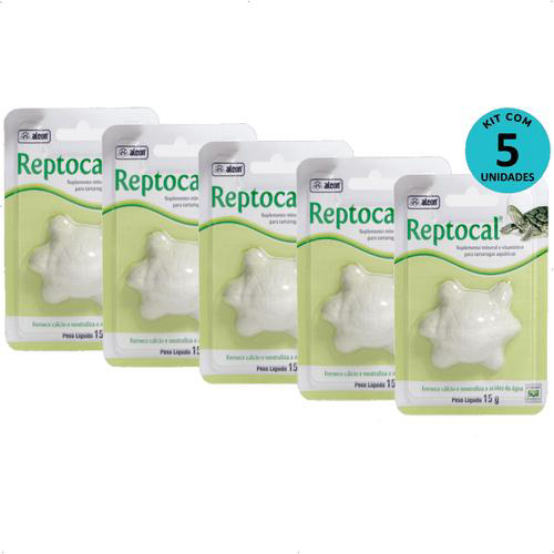 Imagem do produto Kit 5 Suplemento Alcon Reptocal 15G