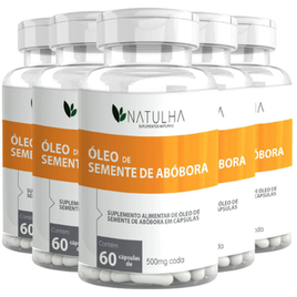 Imagem do produto Kit 5X Óleo De Semente De Abóbora 1000Mg 60 Cápsulas Natulha