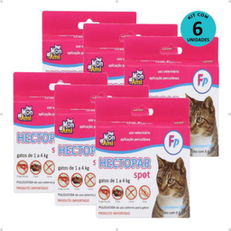 Imagem do produto Kit 6 Antipulgas Hectopar Mon Ami 0,4Ml Gatos De 1 A 4Kg
