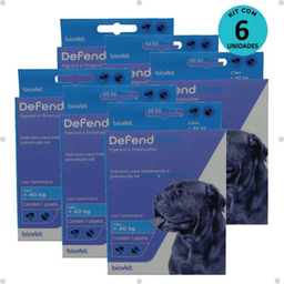 Kit 6 Defend Pro Cães Acima 40Kg Biovet