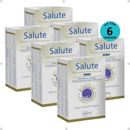 Kit 6 Salute Suplemento Alimentar Para Cães E Gatos C/ 10 Sachês 21,8G Cada Inovet
