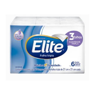 Imagem do produto Kit 6X10 Lenços De Papel Softy's Elite Folha Tripla 60 Lenços